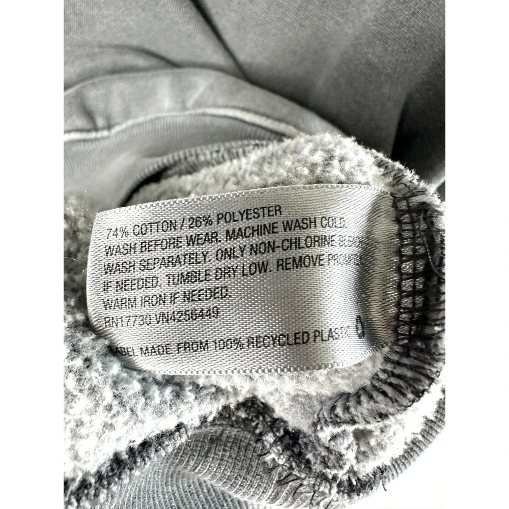 Original Use Men's XXL 1/4 Zip Pullover Hoodie Sweatshirt Gray Acid Wash Casual - Picture 8 of 8